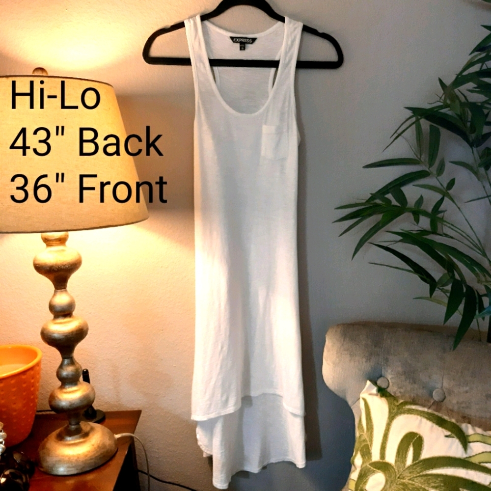 BURN OUT Hi-Lo Dress / Swim Coverup! burn out white!  XS